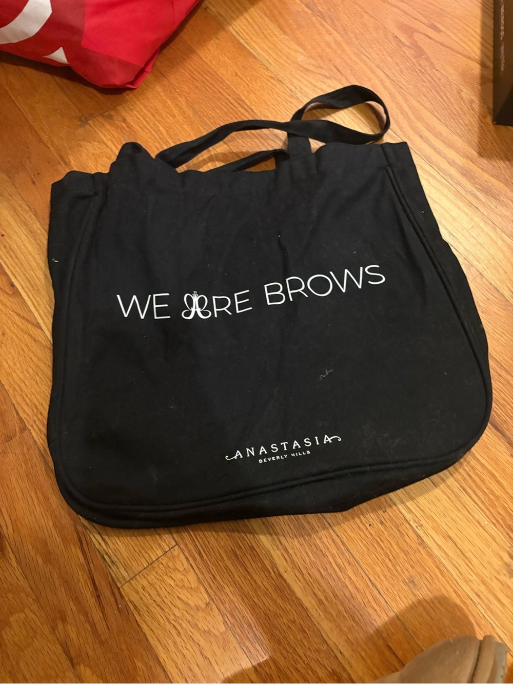 Anastasia Beverly Hills Black Tote Bag with "WE ARE BROWS" Print